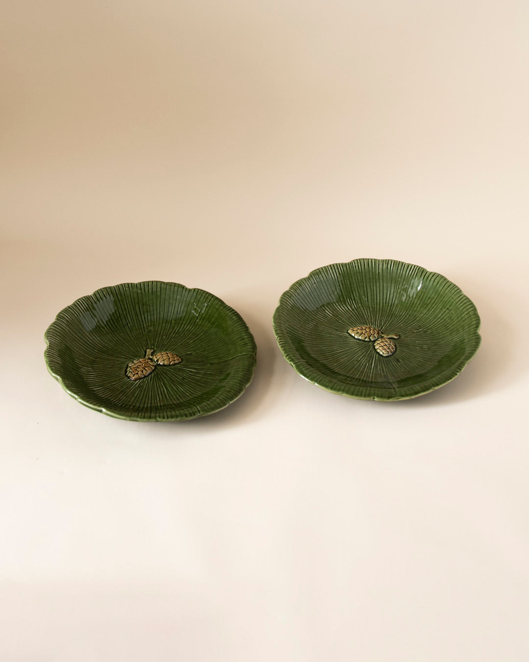 Pinecone Leaf Ceramic Platter