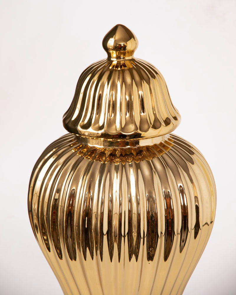 Golden Harmony Lidded Jar - Medium