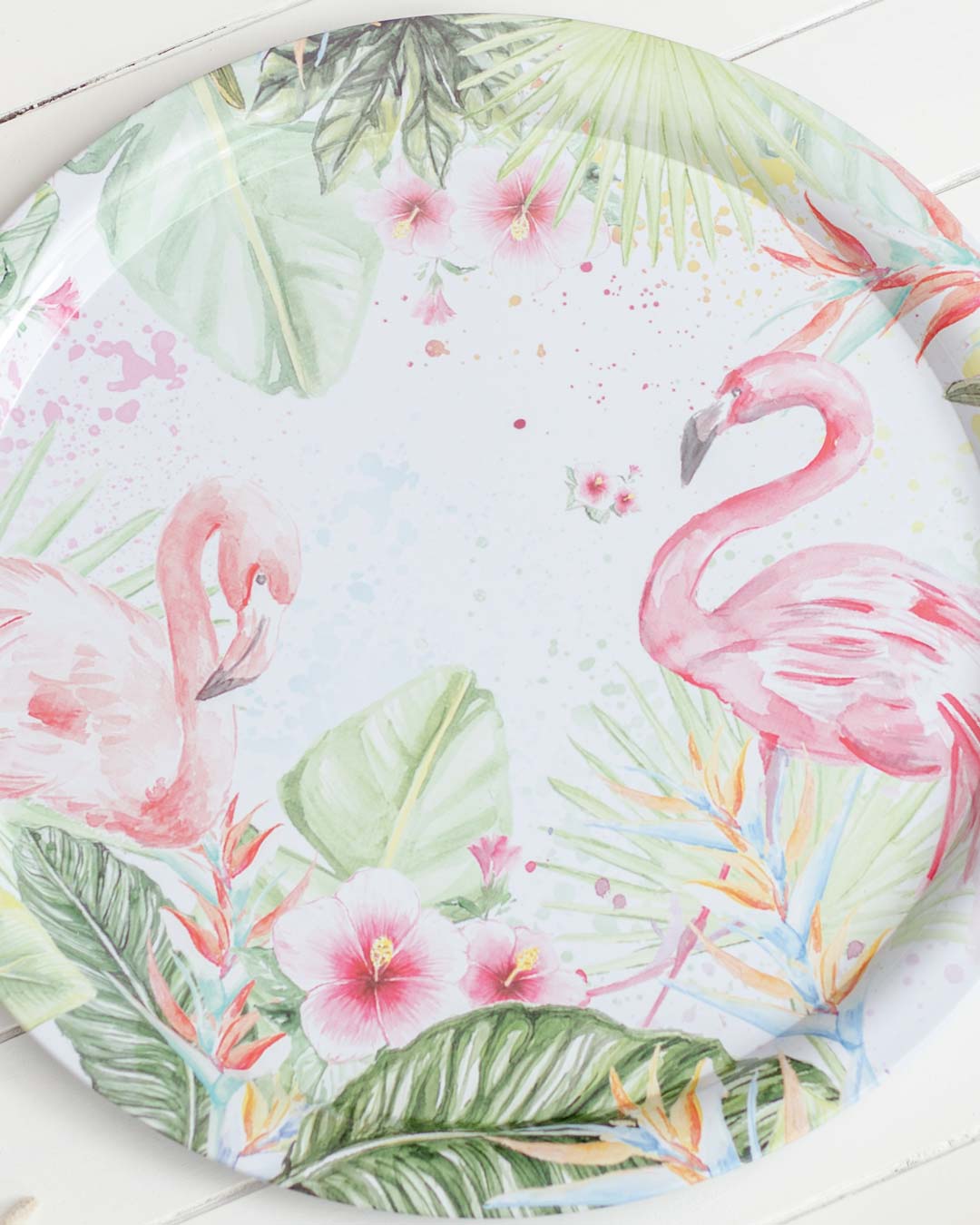 'Flamingo' Round Serving Tray - Set Of 2