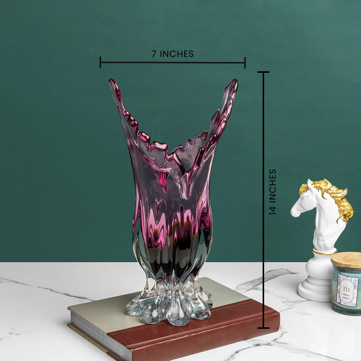Lavendar Bliss Handblown Glass Decorative Vases & Home Decoration Items