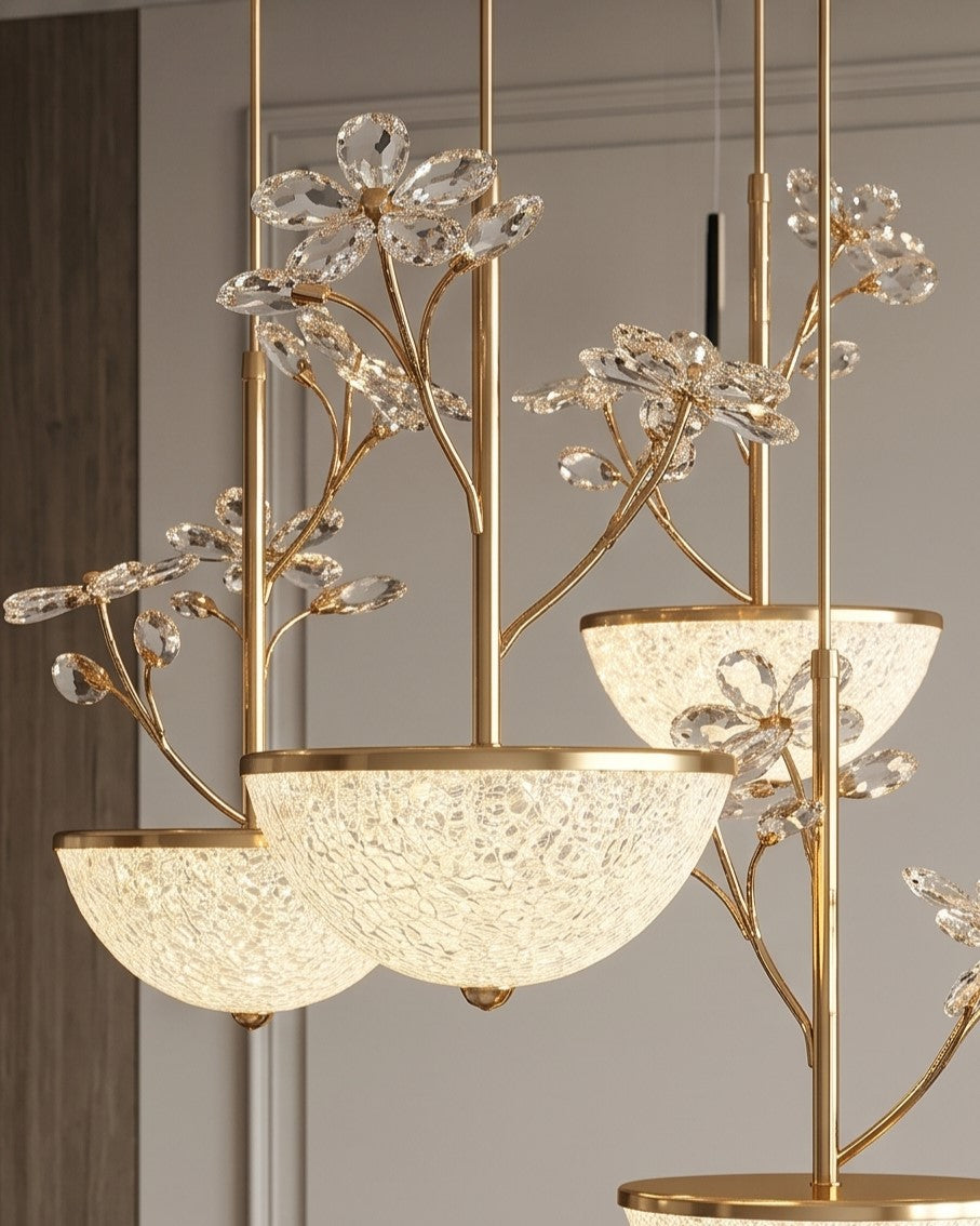 Crystal Daisy LED Chandelier