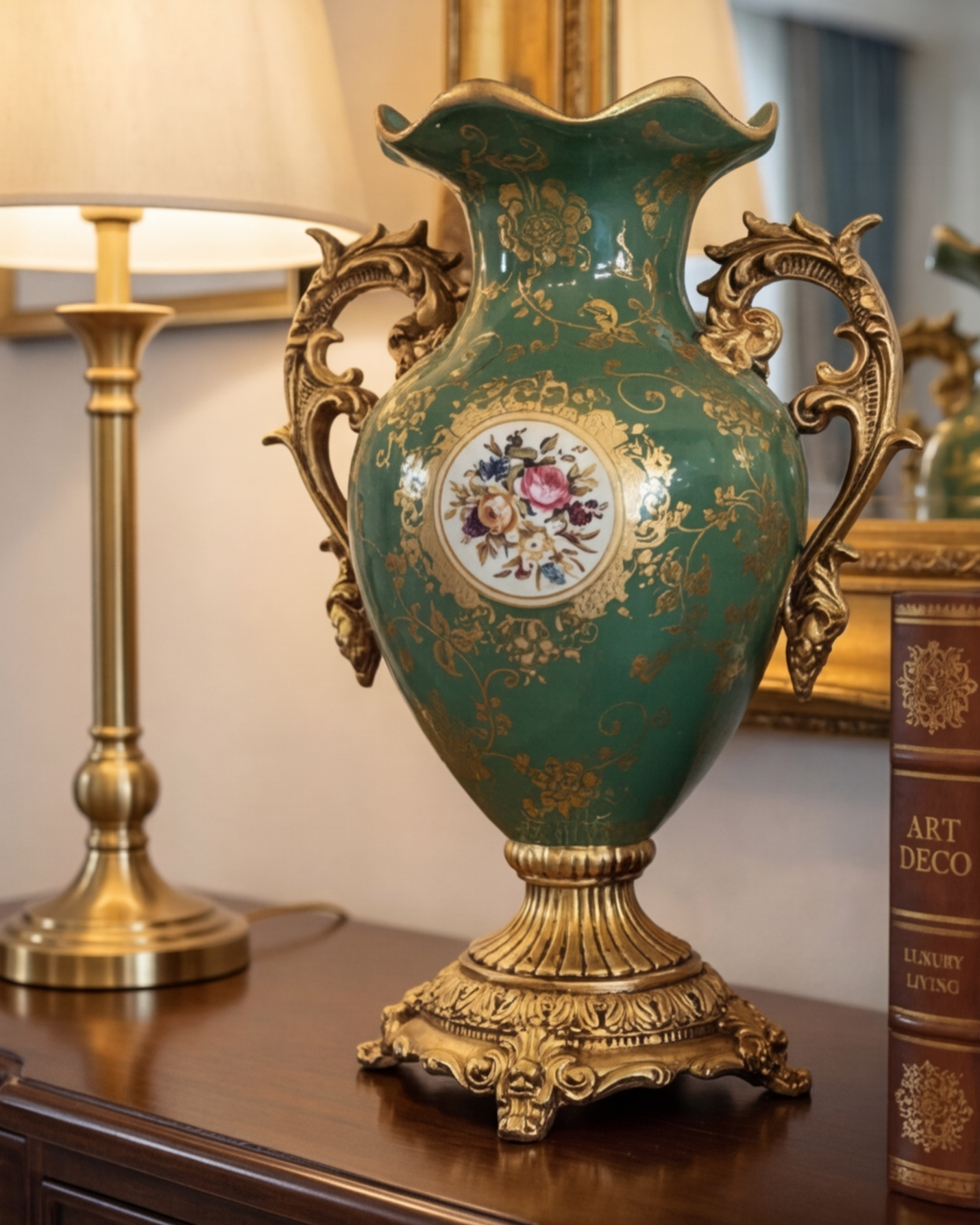 Verdant Royale Ornate Vase