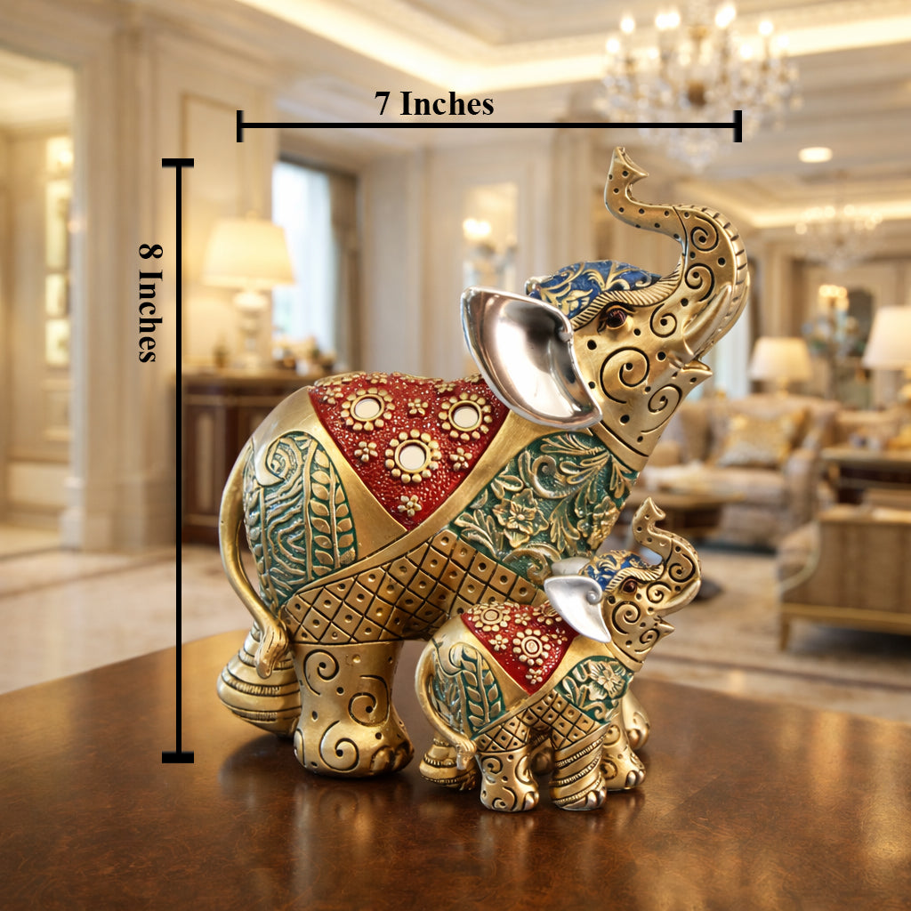 Prosperity Elephant Home Decoration Showpiece & Items for Room Decoration