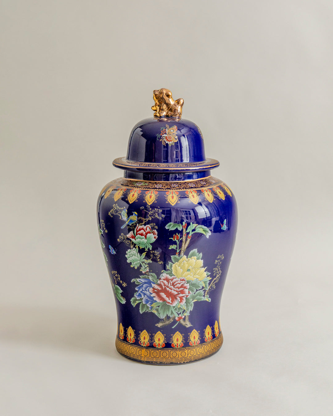 Midnight Regal Bloom Temple Jar - 64 cm