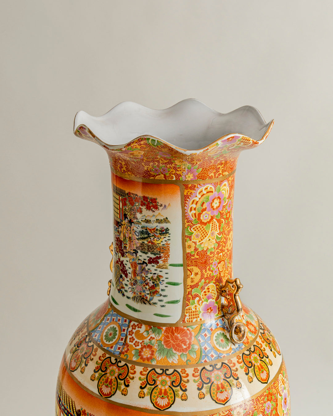 Imperial Peacock Court Tall Vase