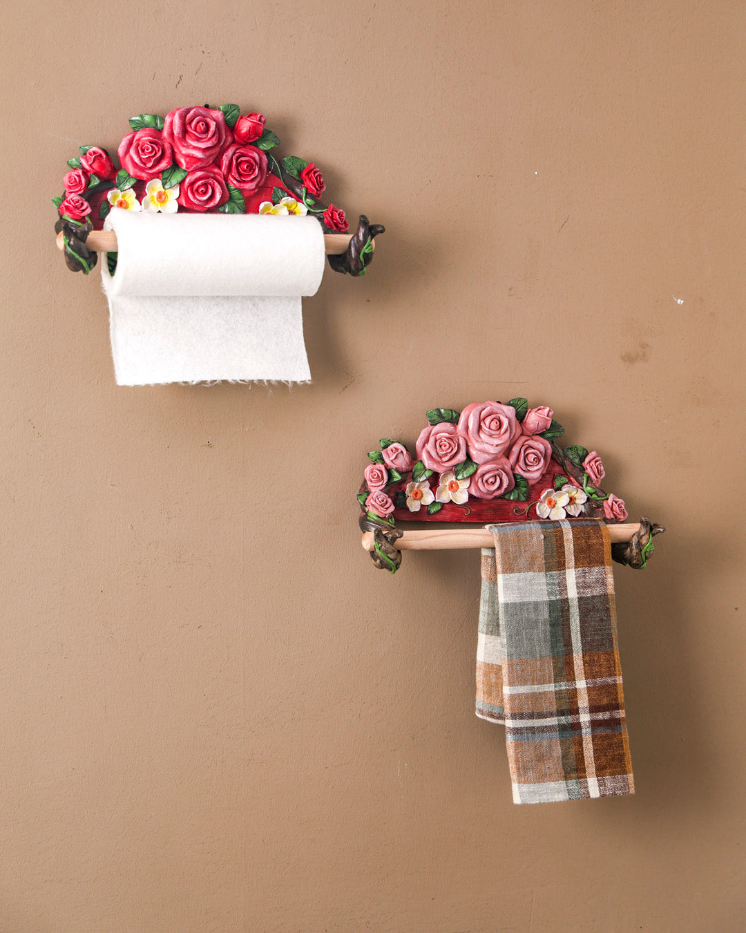 Rose Garden Tissue Holder - Pink