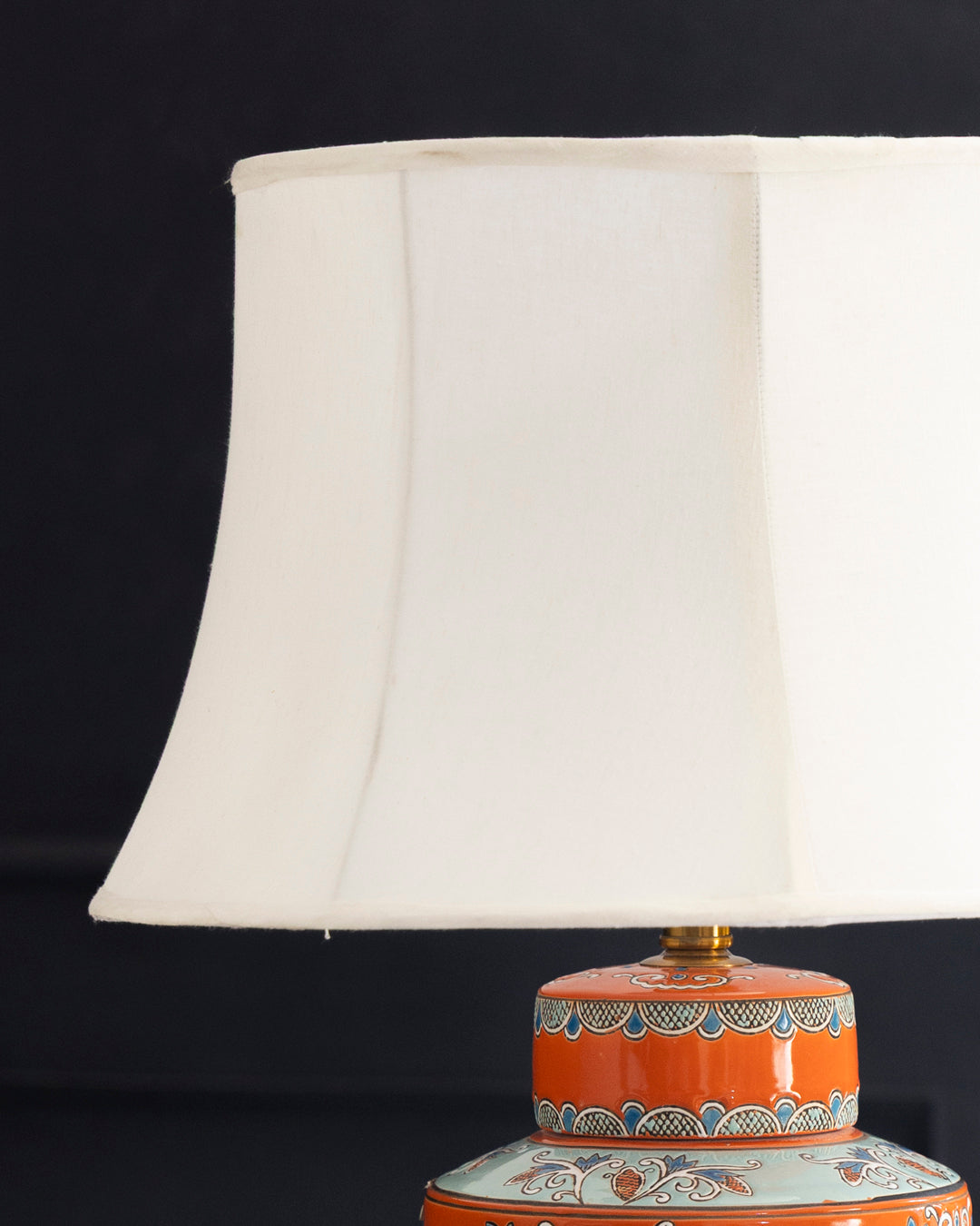 Ornate Pattern Ceramic Table Lamp