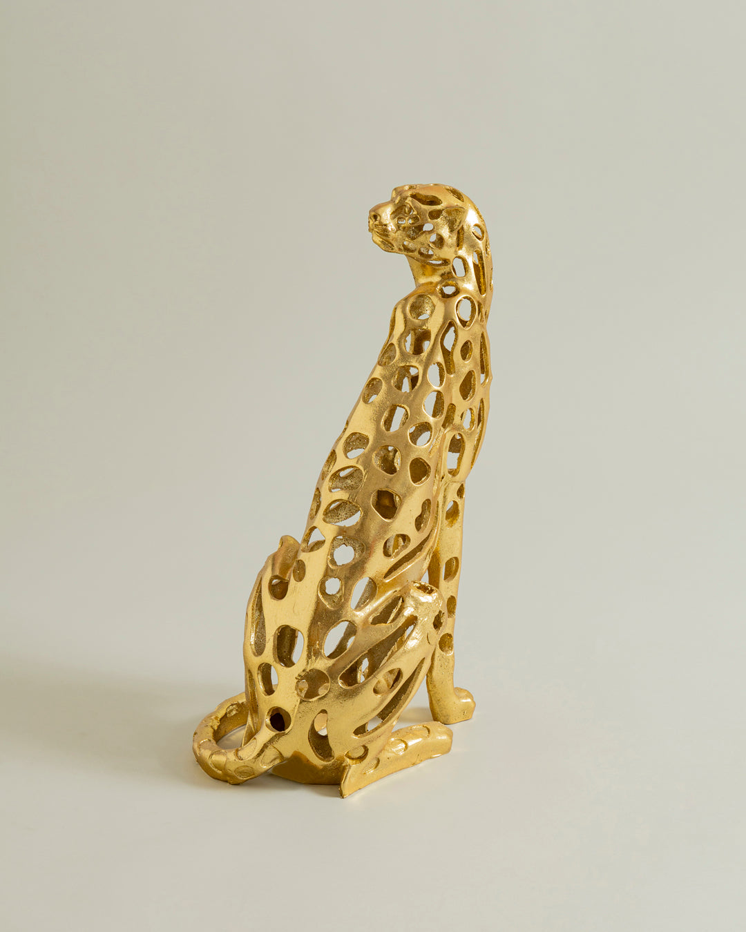 Golden Majesty Decorative Leopard Figurine - Big