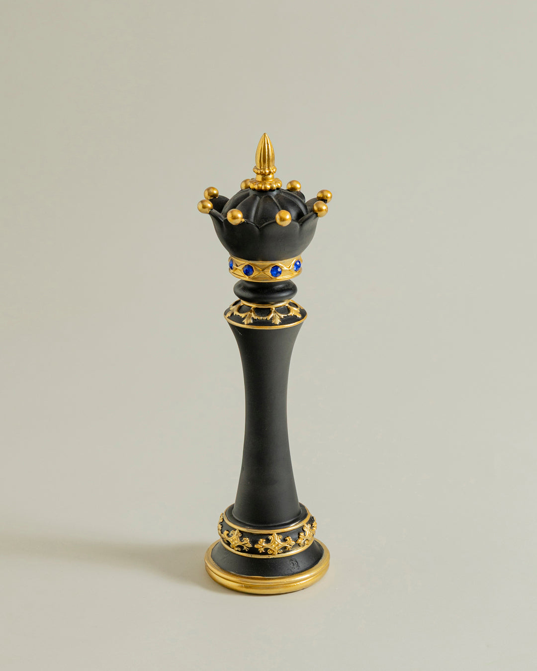 Imperial Crown Decorative Chess Queen - Black