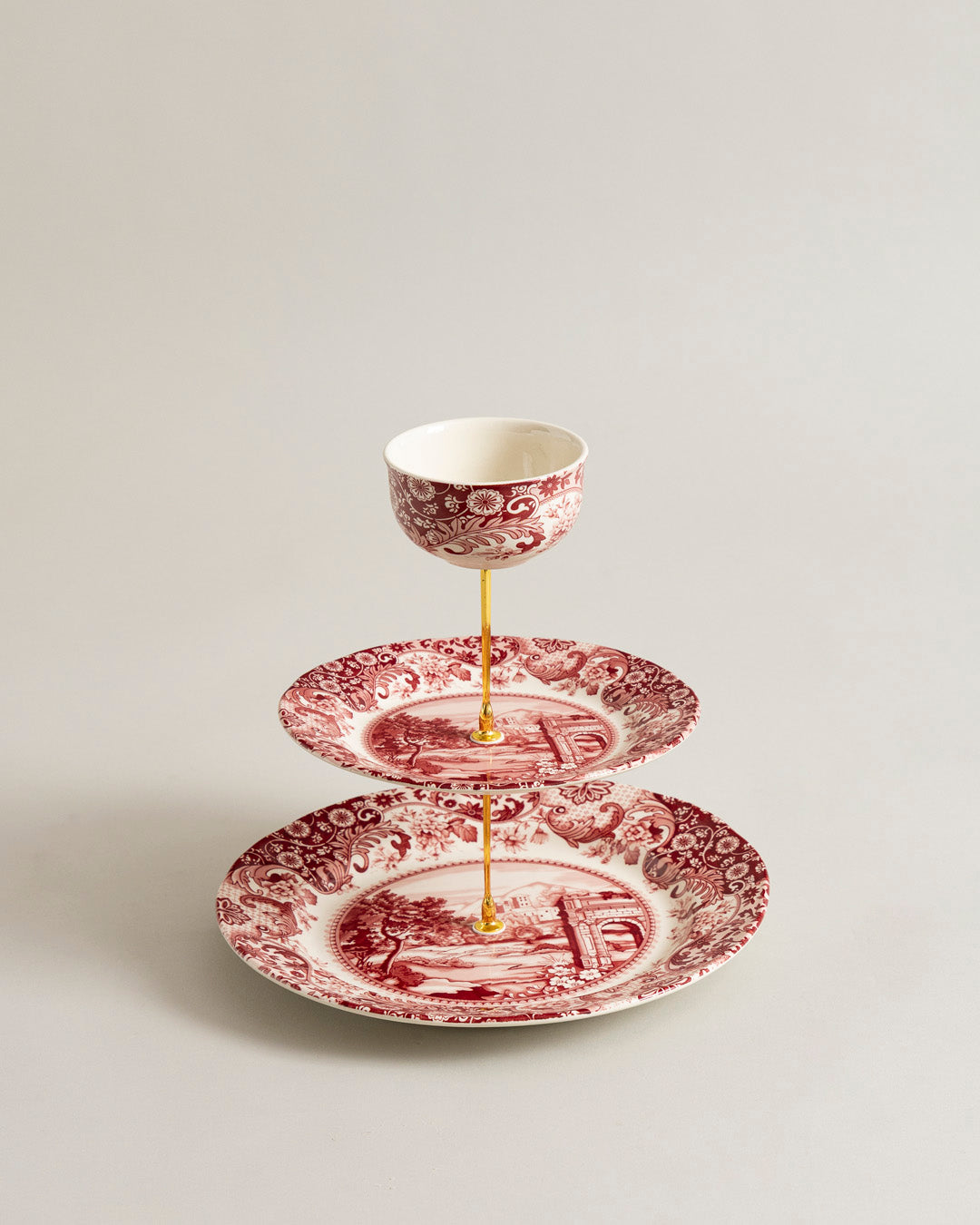 Roman Pink 2-Tier Cake Stand