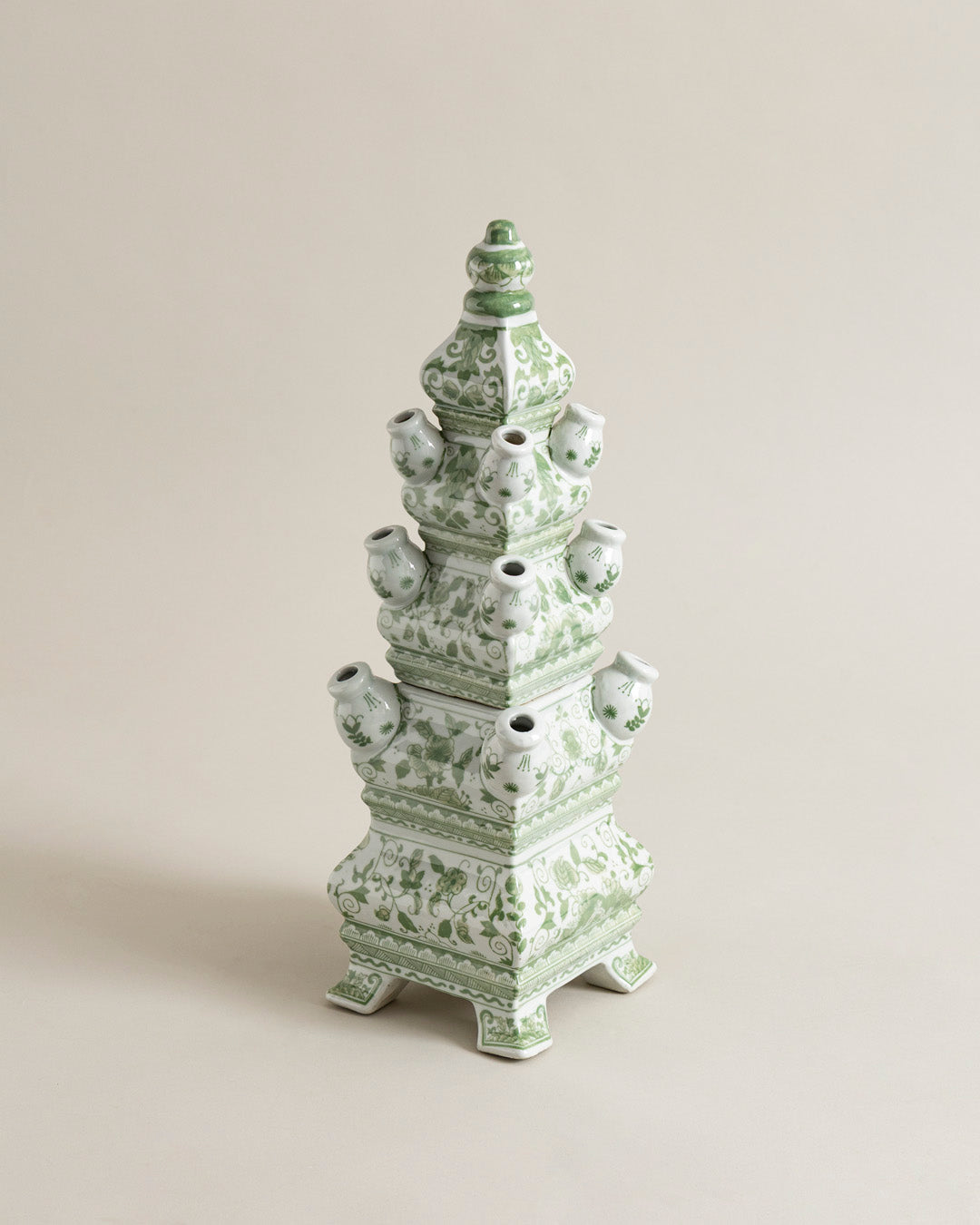 'Country Estate' Tulipiere Tower Vase - Green