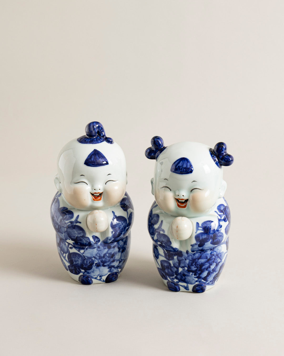 Smiling Monk Harmony Decorative Figurines - Set Of 2