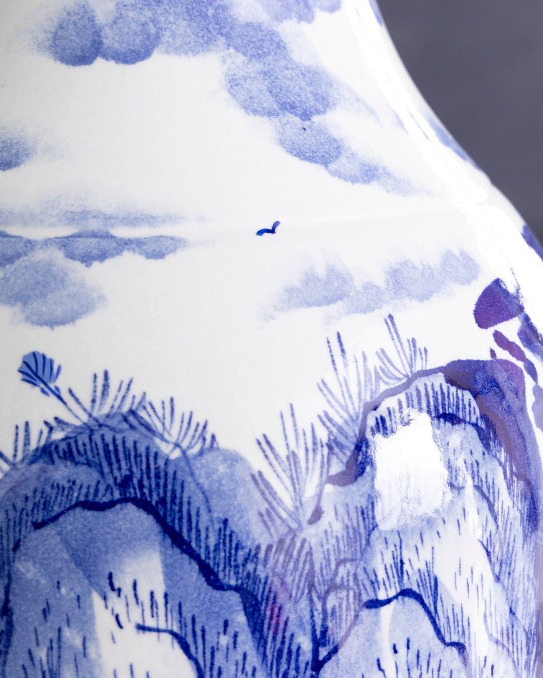 Majestic Mist Landscape Tall Floor Vase - 6.4 Ft