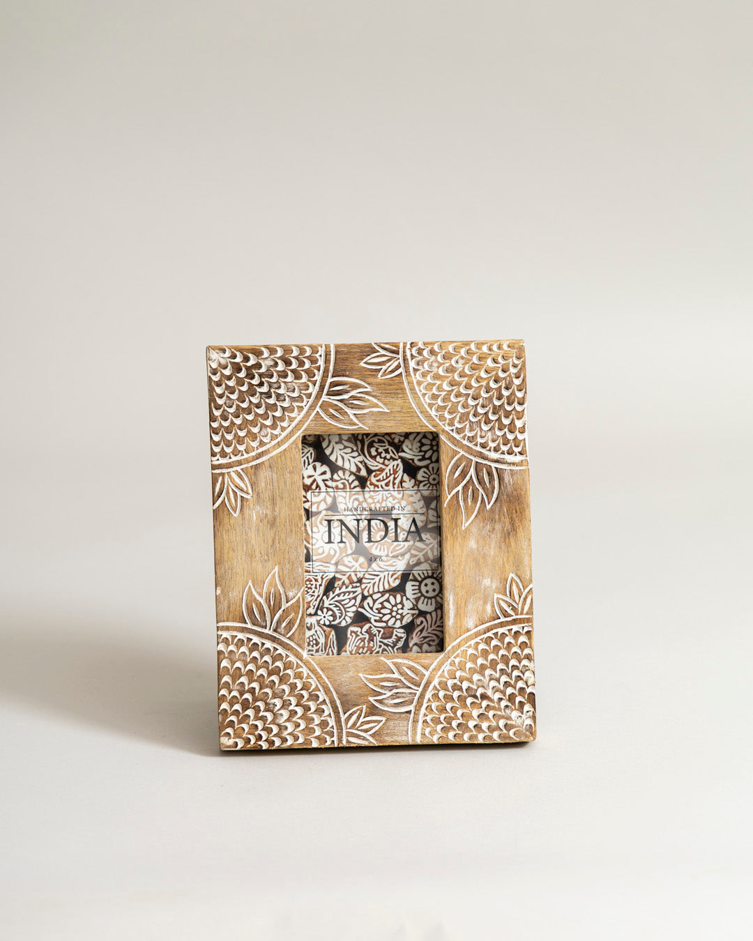 Bohemian Floral Carved Photo Frame