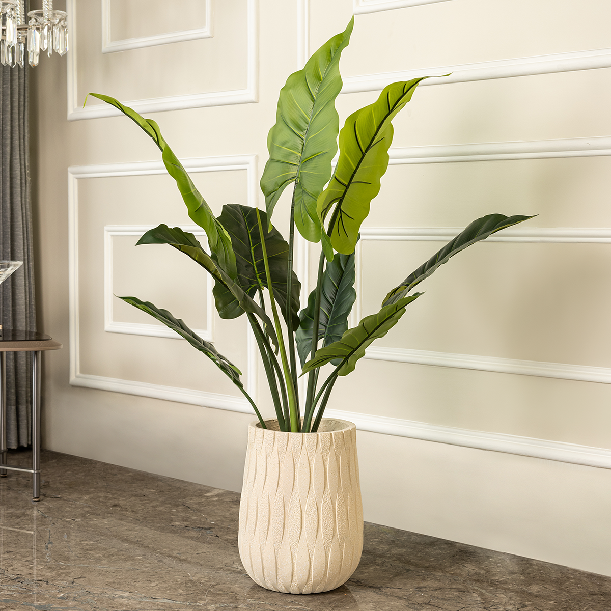 Nature’s Charm Faux Giant Taro Artificial Plant (Medium) (Natural Feel)