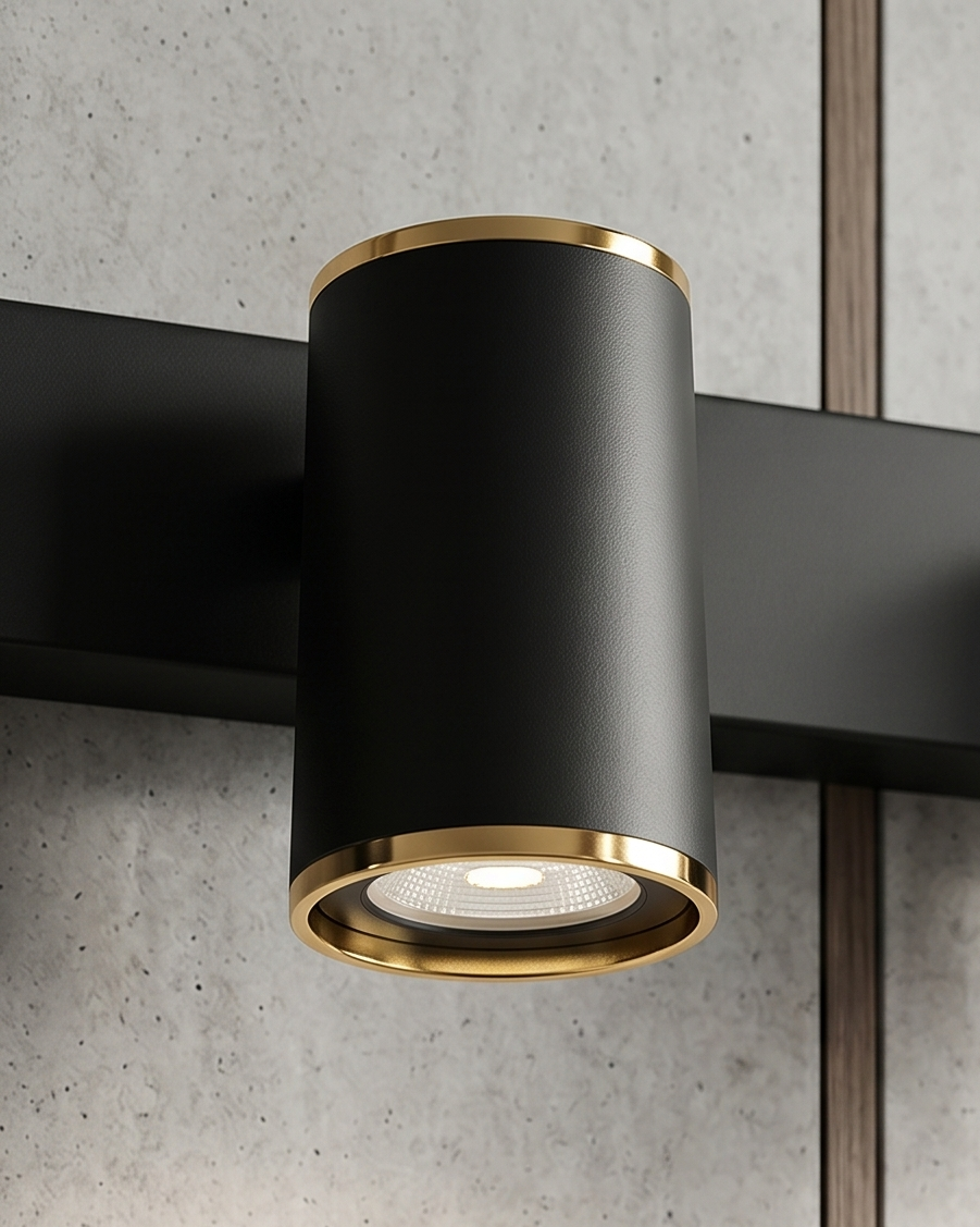 Matte Black Linear Vanity Light - 3 Lights