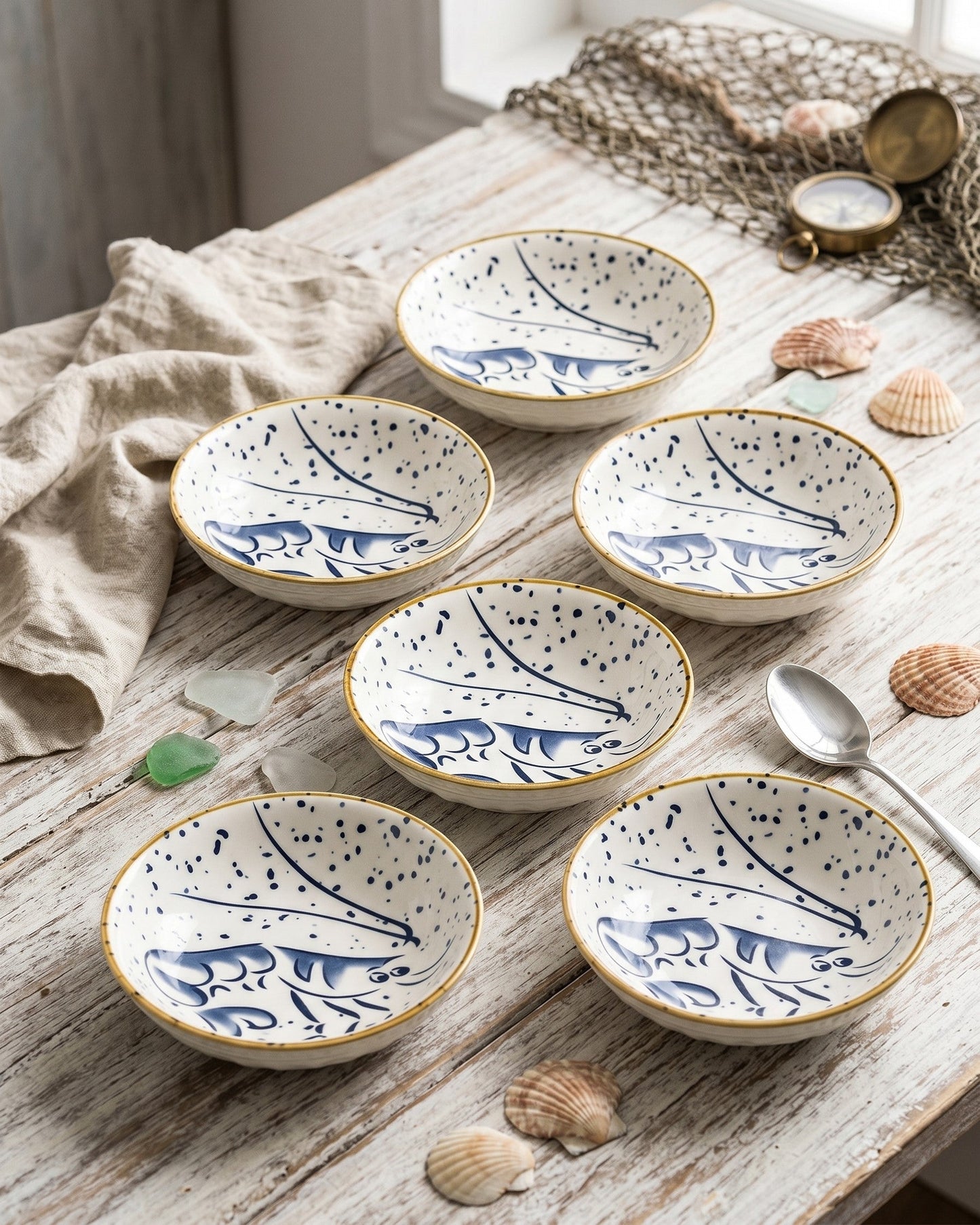 Lobster Tales Bowl - Set Of 6