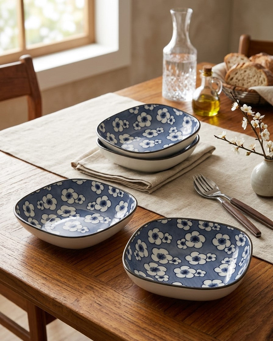 Indigo Square Katori - Set Of 4 Style - 4