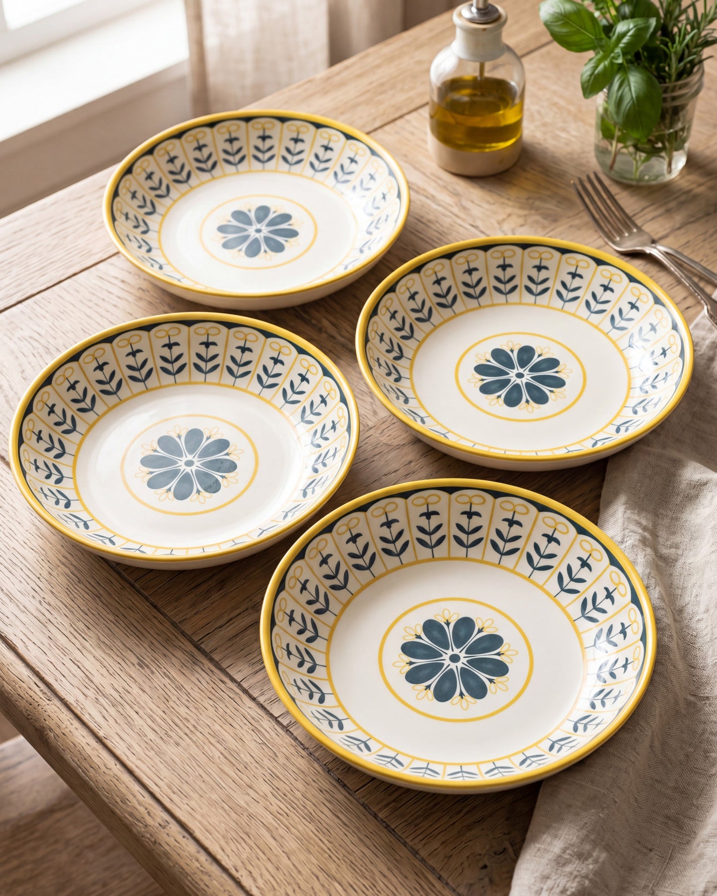 Sunburst Charm Pasta Bowl - Set Of 4 Style - 4