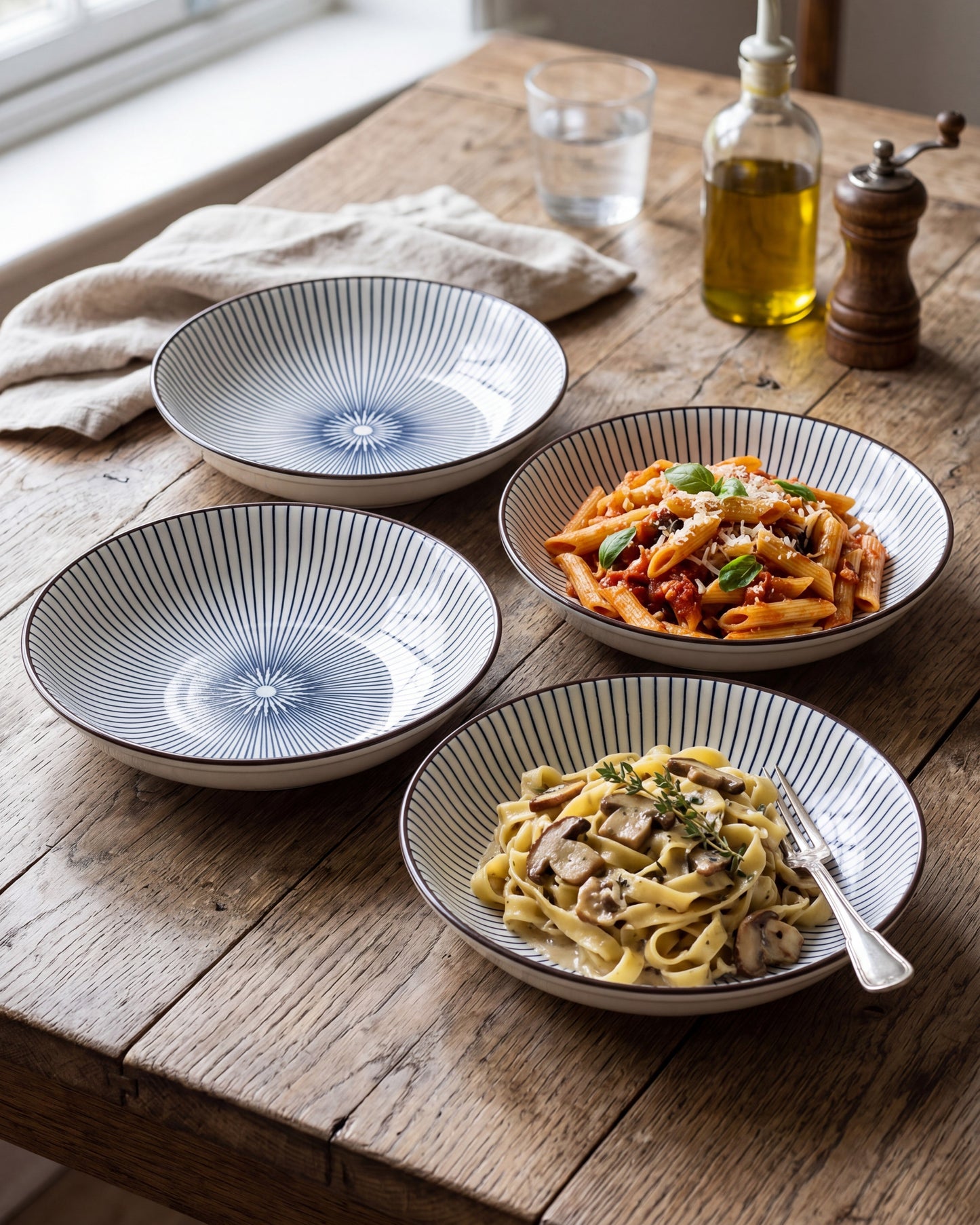 Ocean Bloom Pasta Bowl - Set Of 4 Style - 3