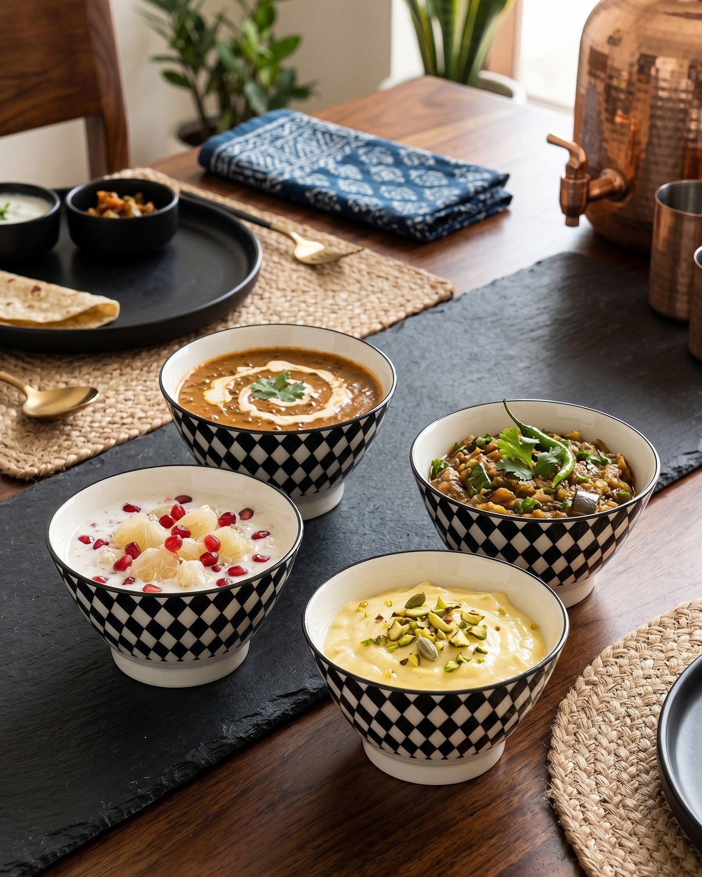 Mono Pattern Bowl - Set Of 4 Style - 2