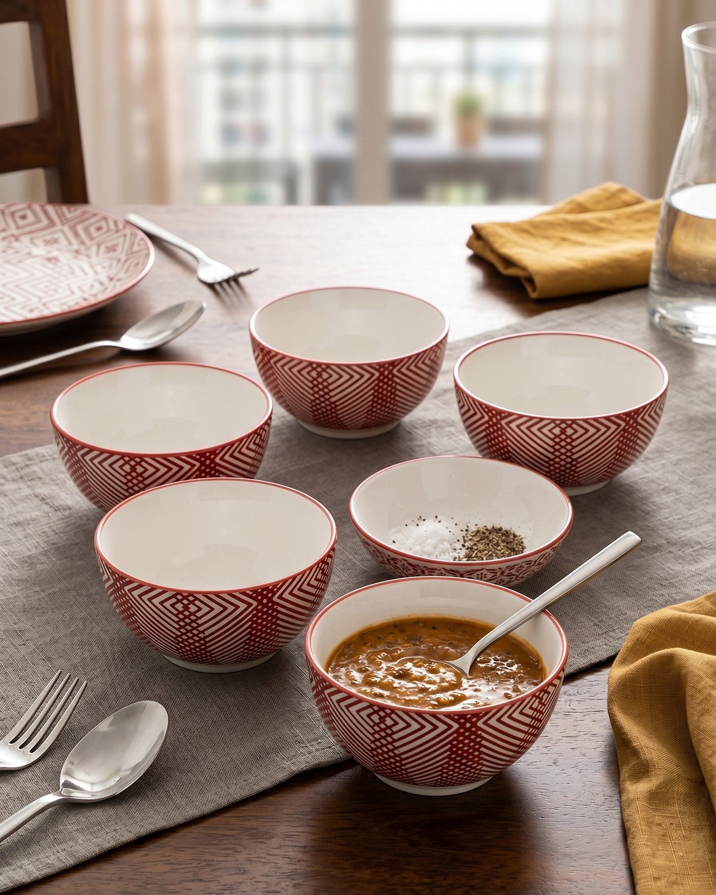 Floral Vine Katori - Set Of 5 Style - 3