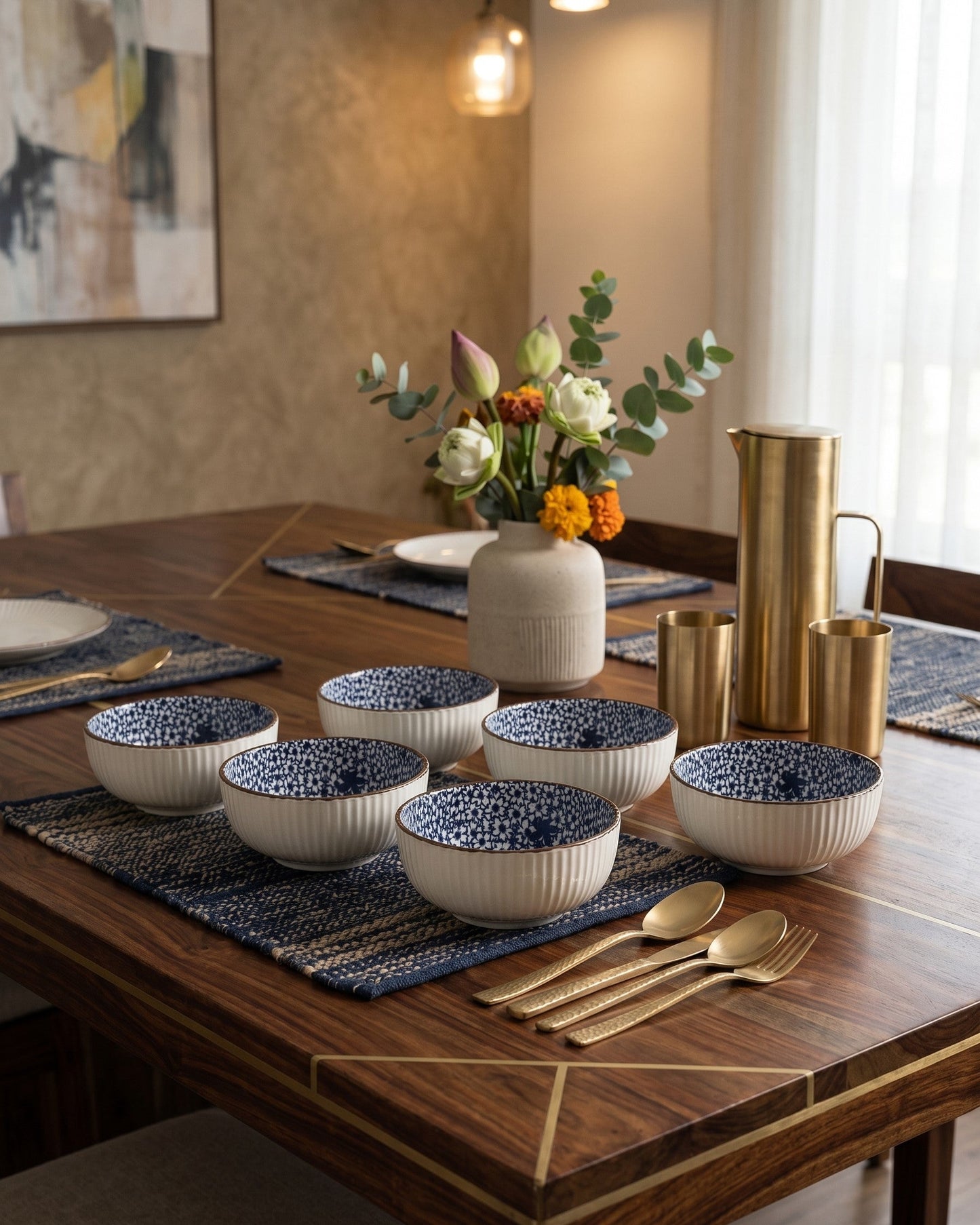 Midnight Blossom Katori - Set Of 6 Style - 5