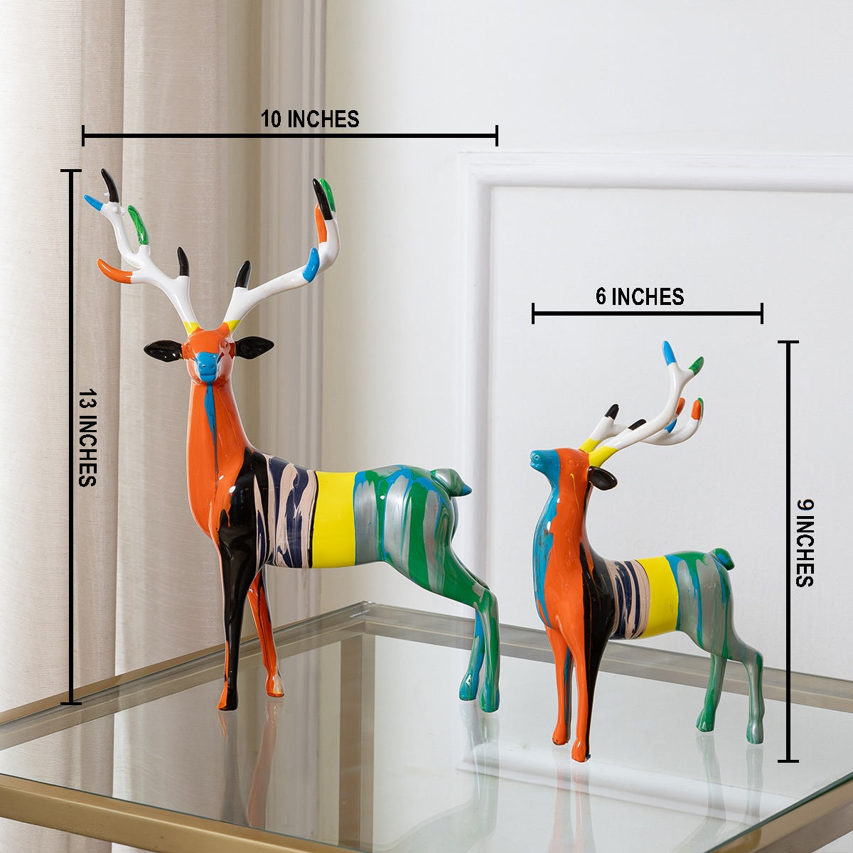 Rainbow Reindeer Decoration Showpiece & Home Decoration Items