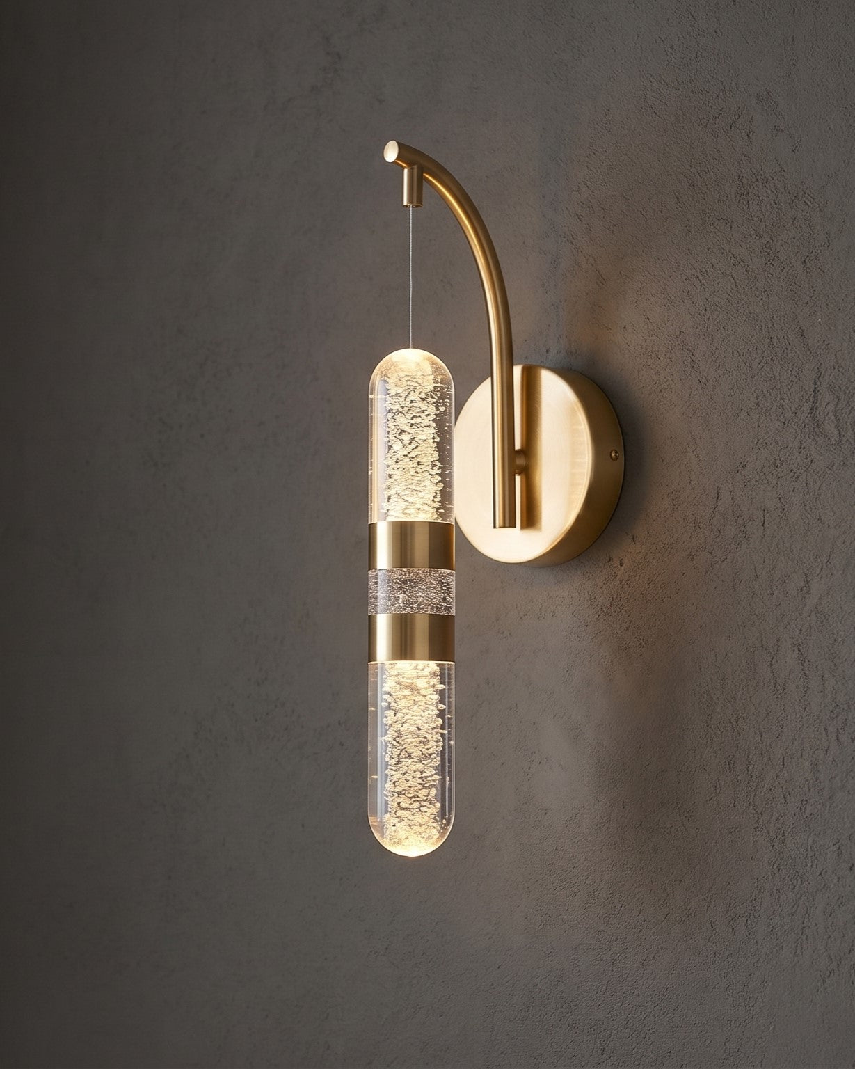 Nordic Crystal Tube Wall Light