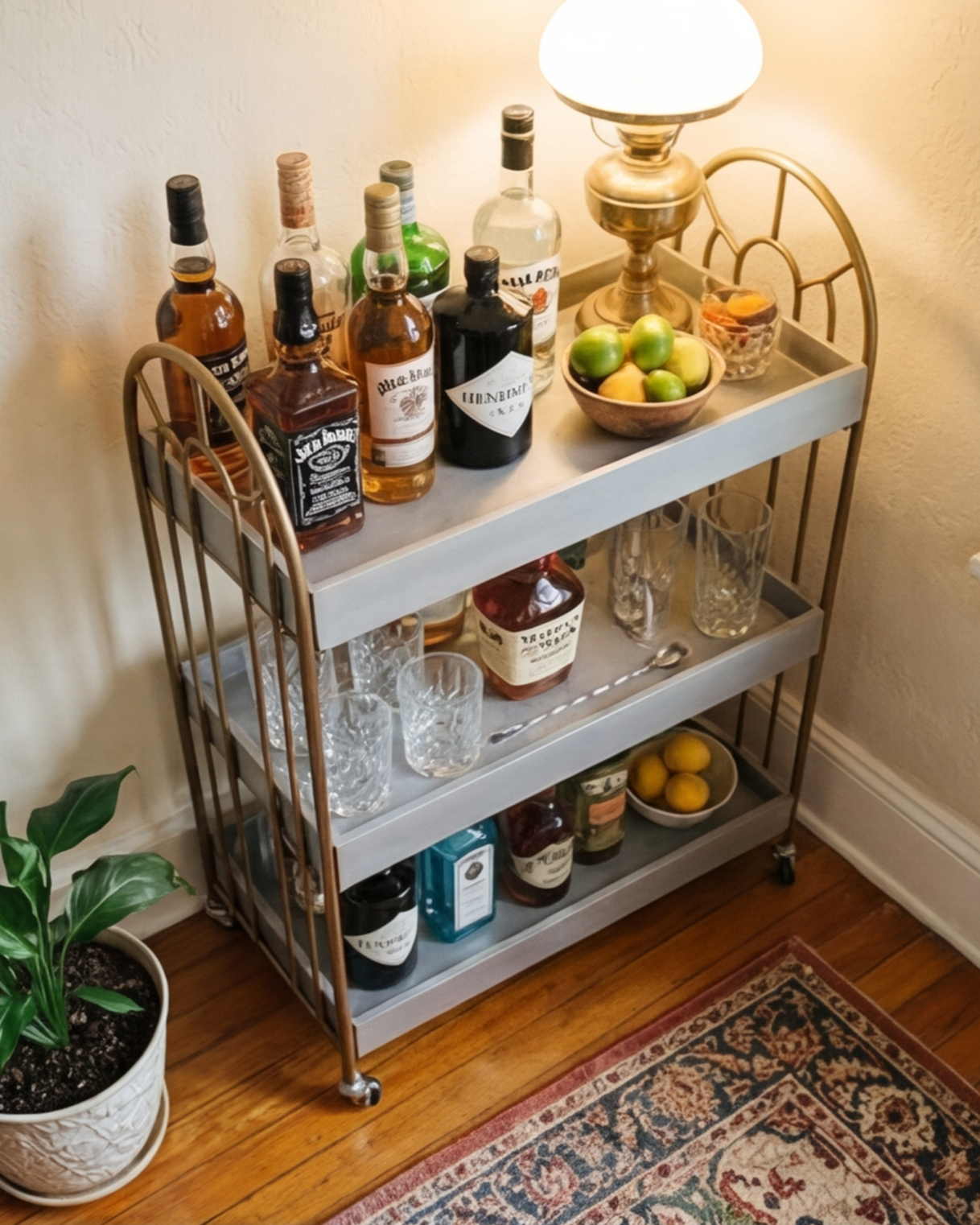 Aurelia Glide Serving/Bar Cart