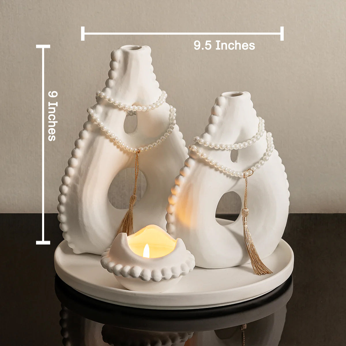 Radiance Pearl Vase & Candle Stand & Item for Home Decoratioin