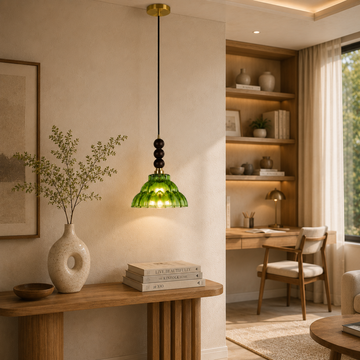 Rainleaf Bell Pendant Light For Home & Item for Home Decoration - Green