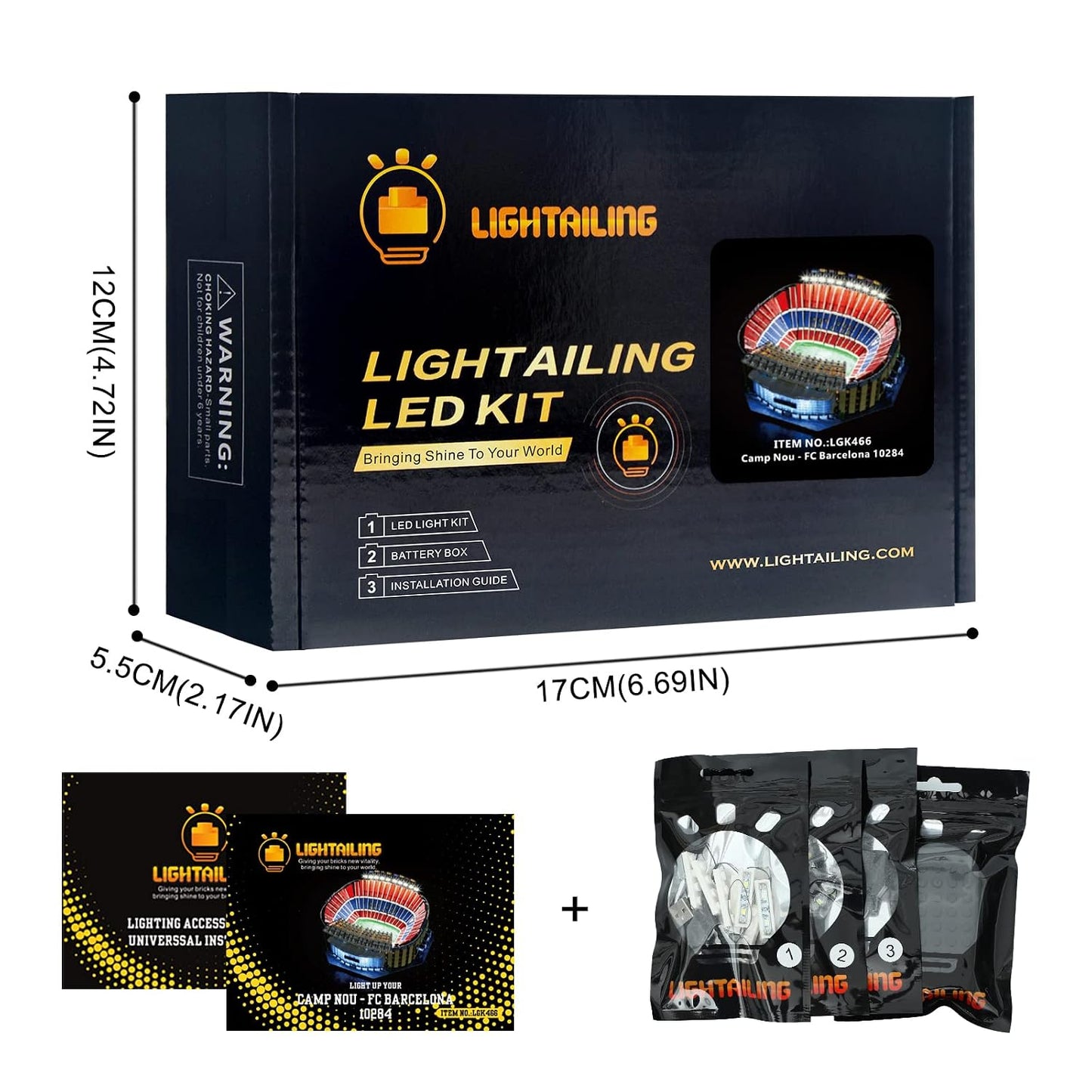 LEGO Light Set Creator Expert Le Camp Nou - FC Barcelona Model in Building Blocks