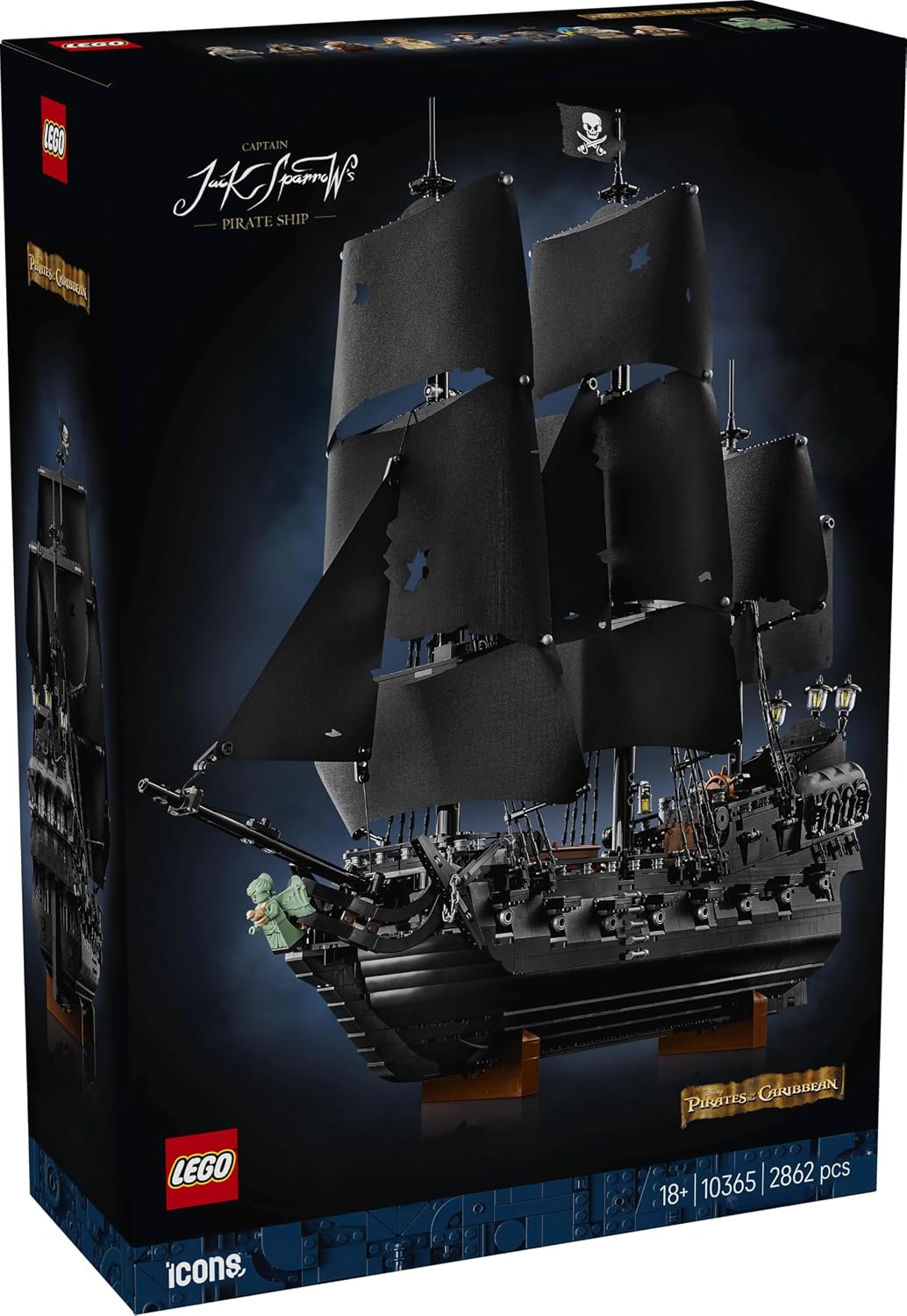 LEGO Icons Captain Jack Sparrow’s Pirate Ship Model Building Kit for Adults 10365