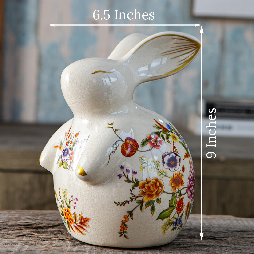 Blooming Beauty Bunny Decorative showpiece & Item for Home Decoration