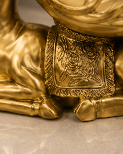 Golden Deer Decorative Bowl