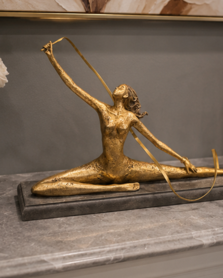 Graceful Ribbon Dancer Sculpture