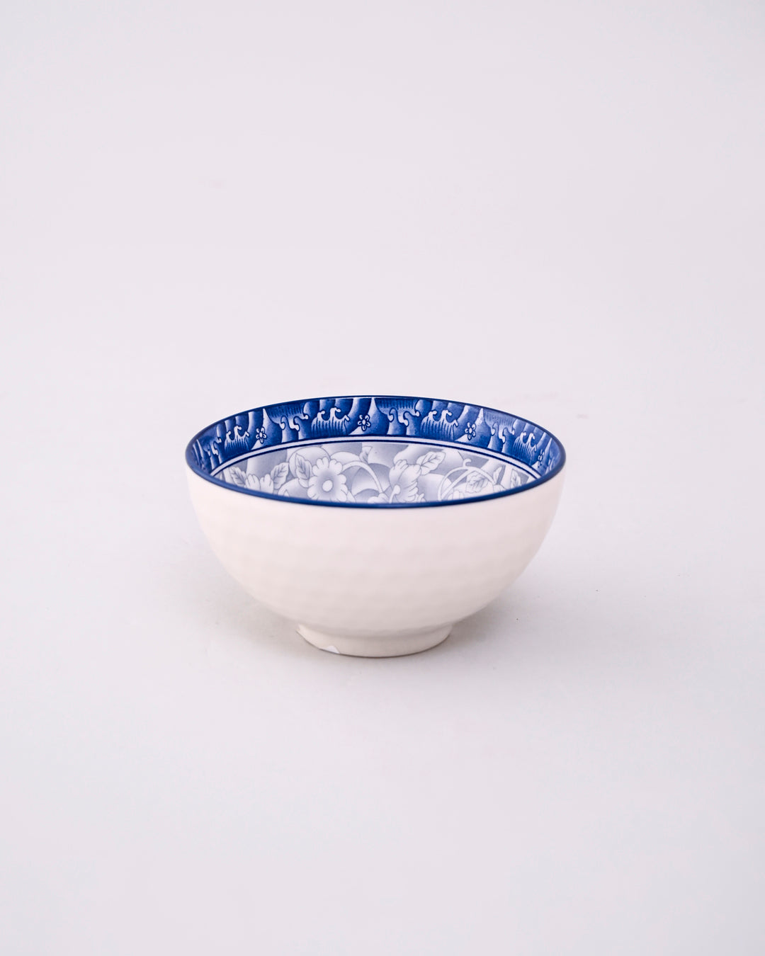 Indigo Bloom Ceramic Katori - Set Of 4