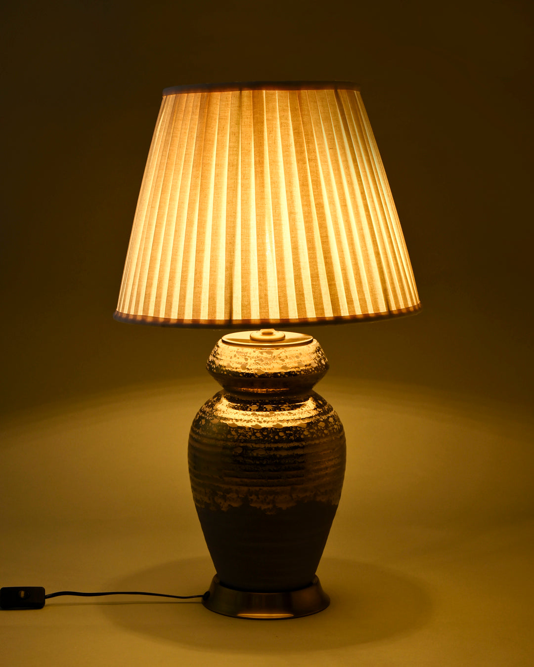 Amber Mist Artisan Table Lamp