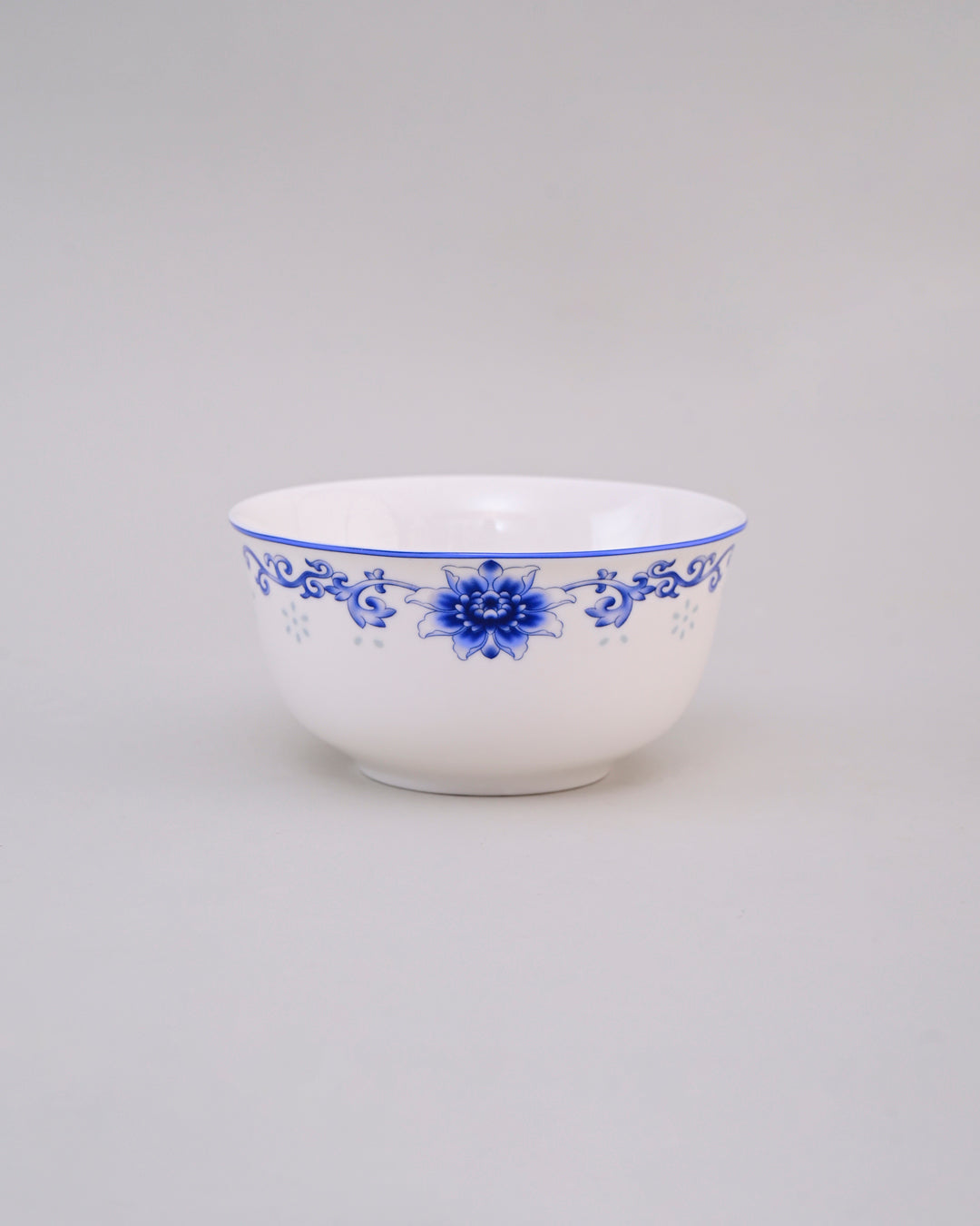 Blue Floral Motif Hand Painted Katori - 1 Pisce