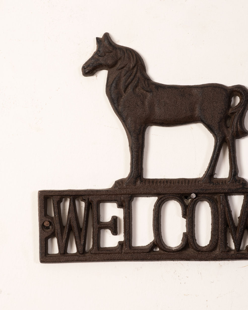 Welcome - Cast Iron Wall Mounted Sign