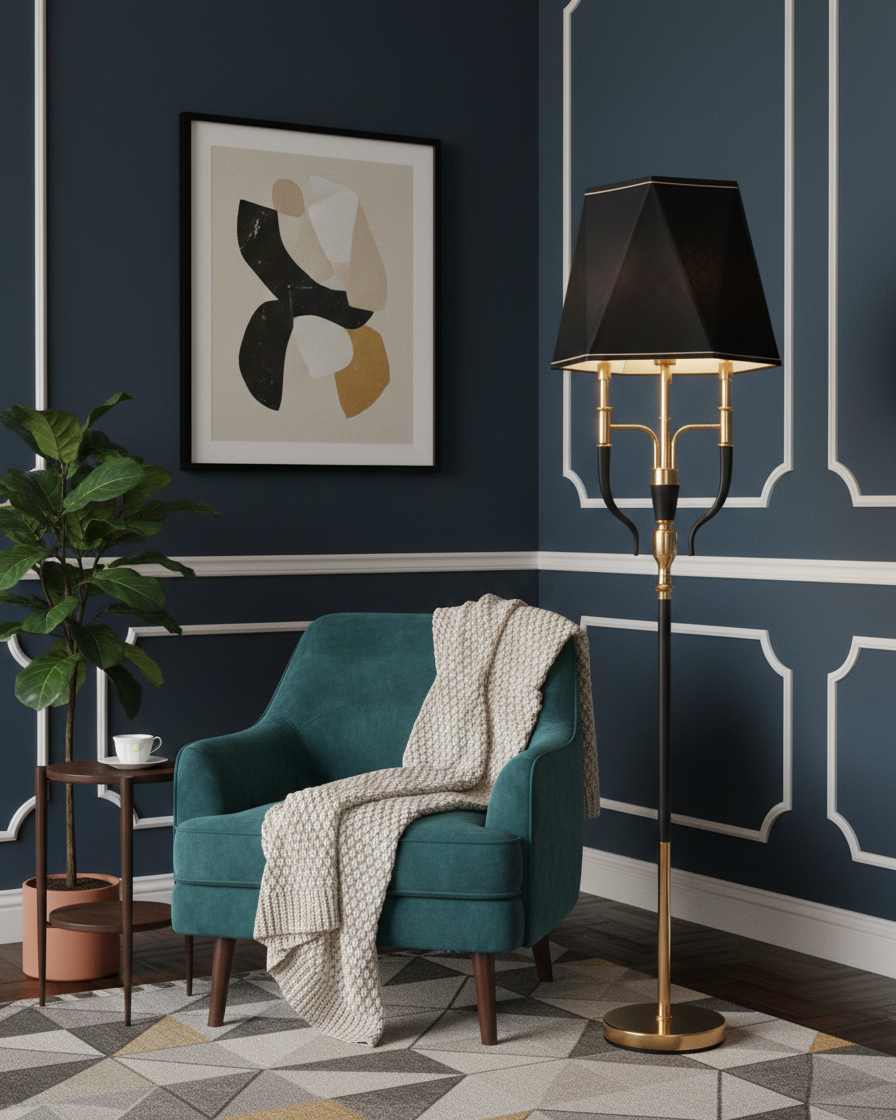 Monarch Noir Floor Lamp