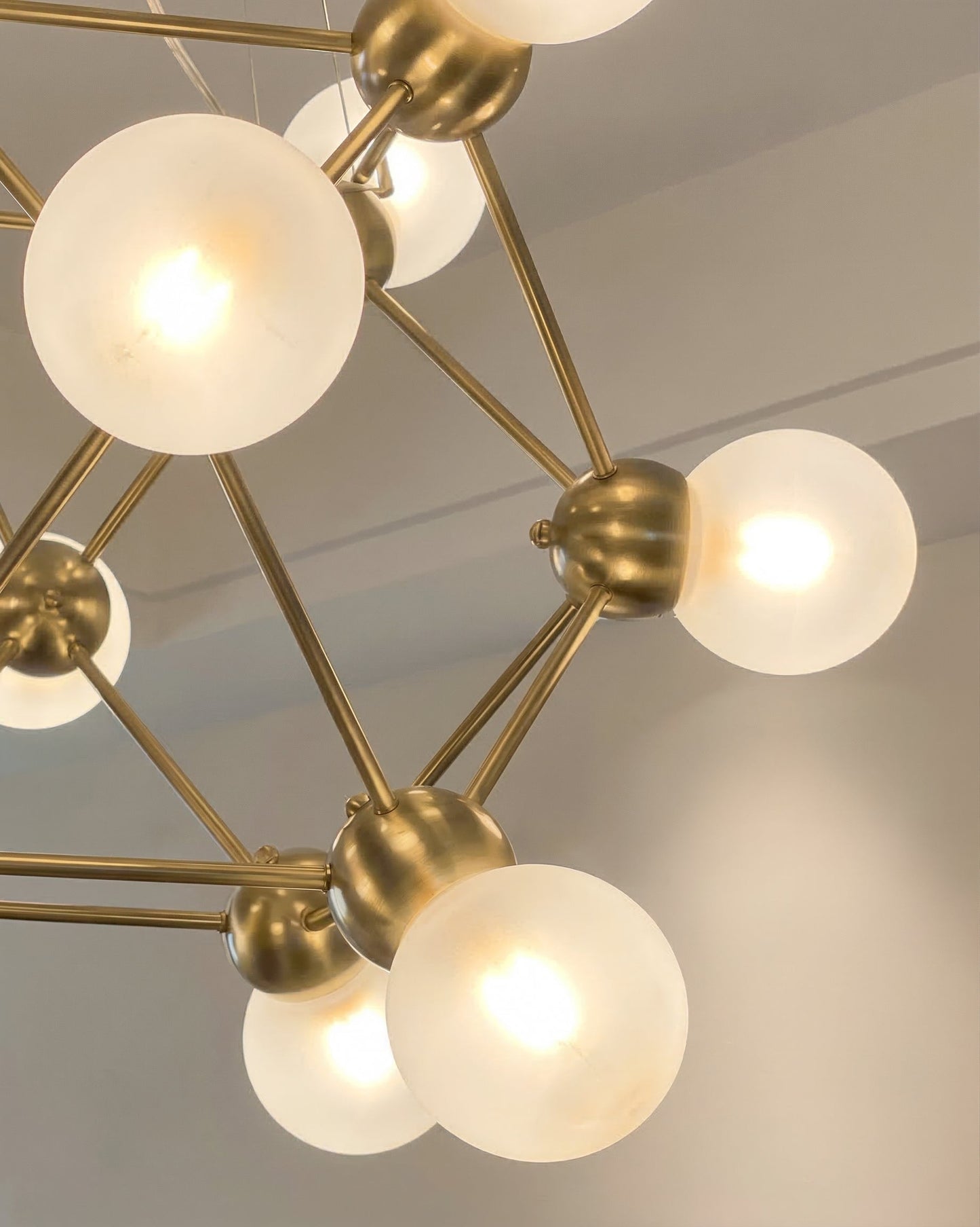 Gold Globe Cluster Chandelier