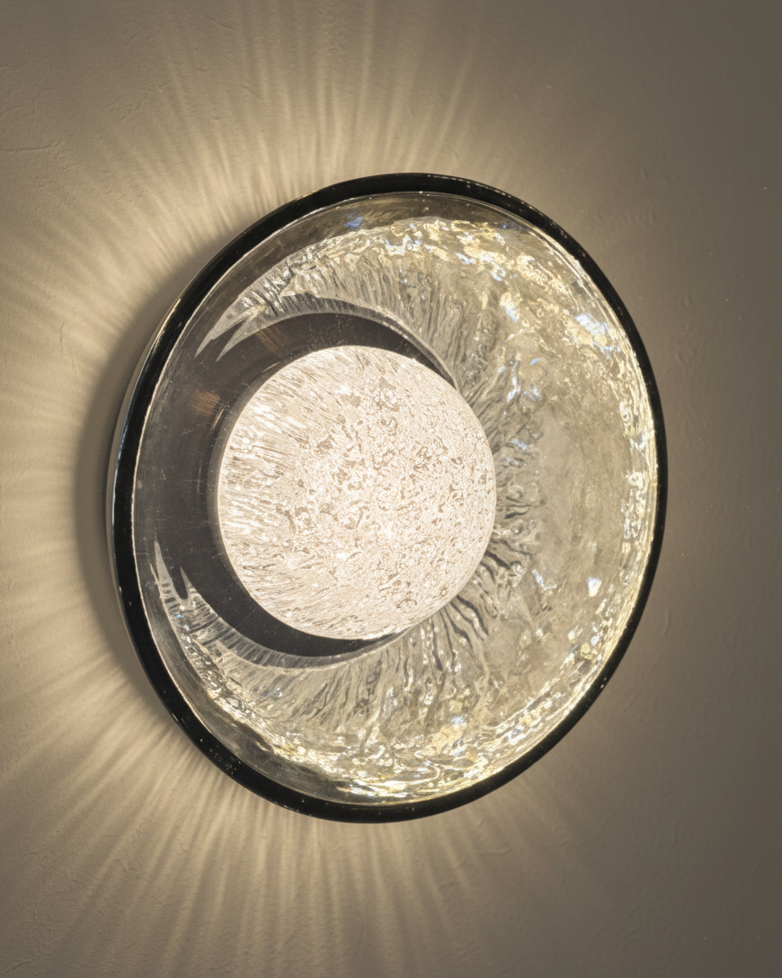 Lunar Drift Crystal Wall Light