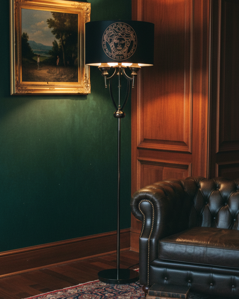 Noir Emblem Luxury Floor Lamp