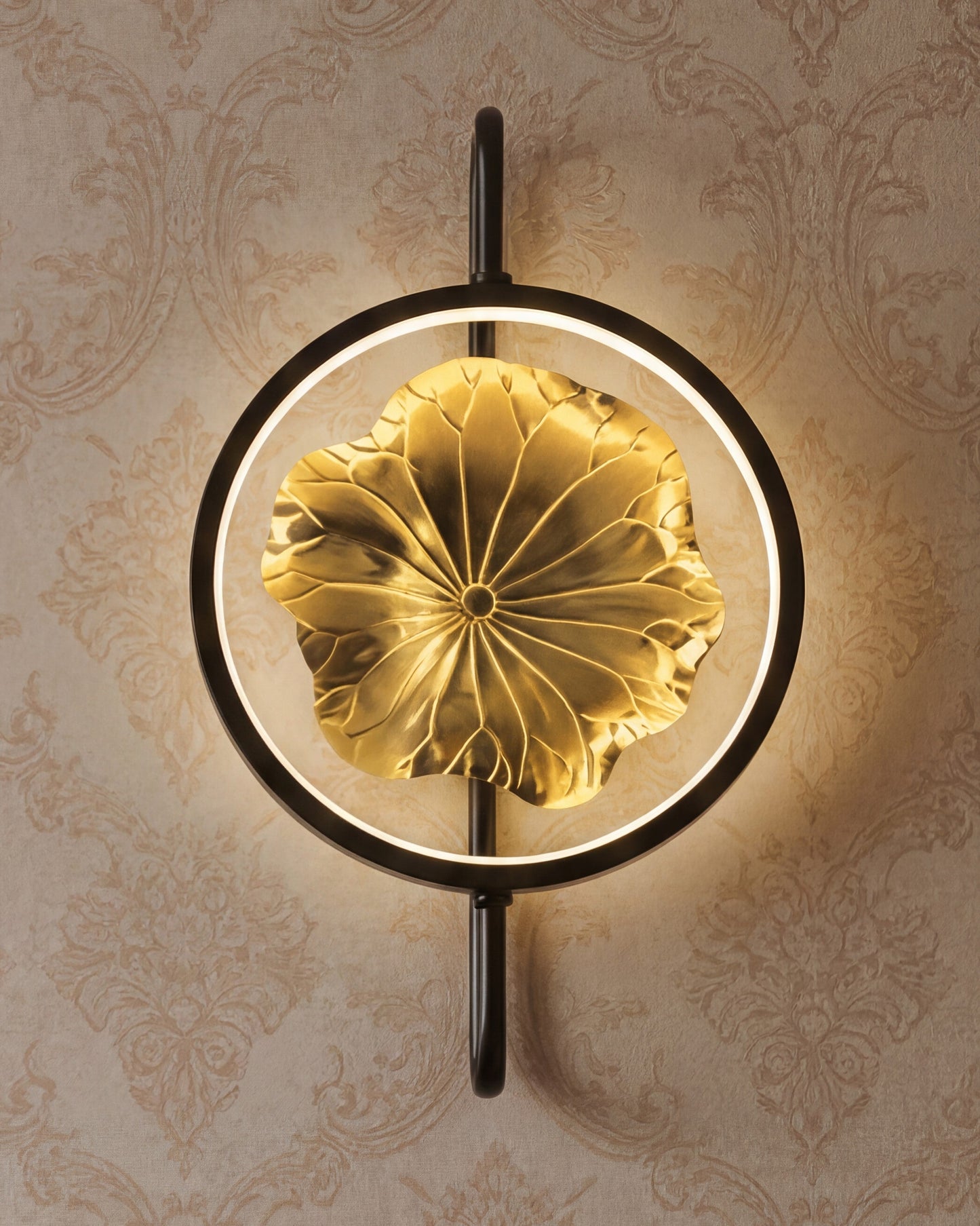 Golden Bloom Halo Wall Light