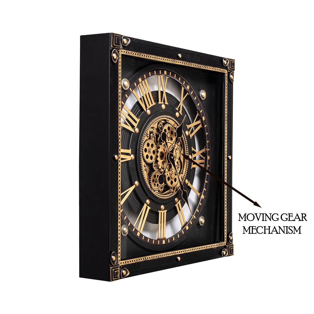 Journey of Hours Luxury Designer Wall Clocks for the Home With Moving Gear Mechanism Buy Wall Clock Online (Steel Body)