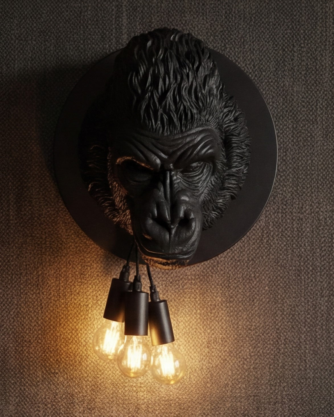 Gorilla Head Wall Light