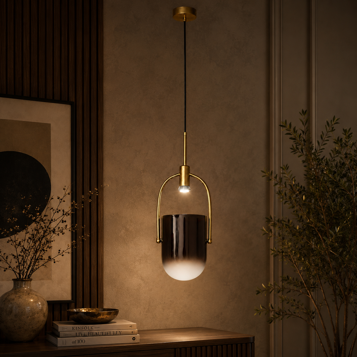 Glowora Pendant Light For Living Room & Home Decoration item - Black