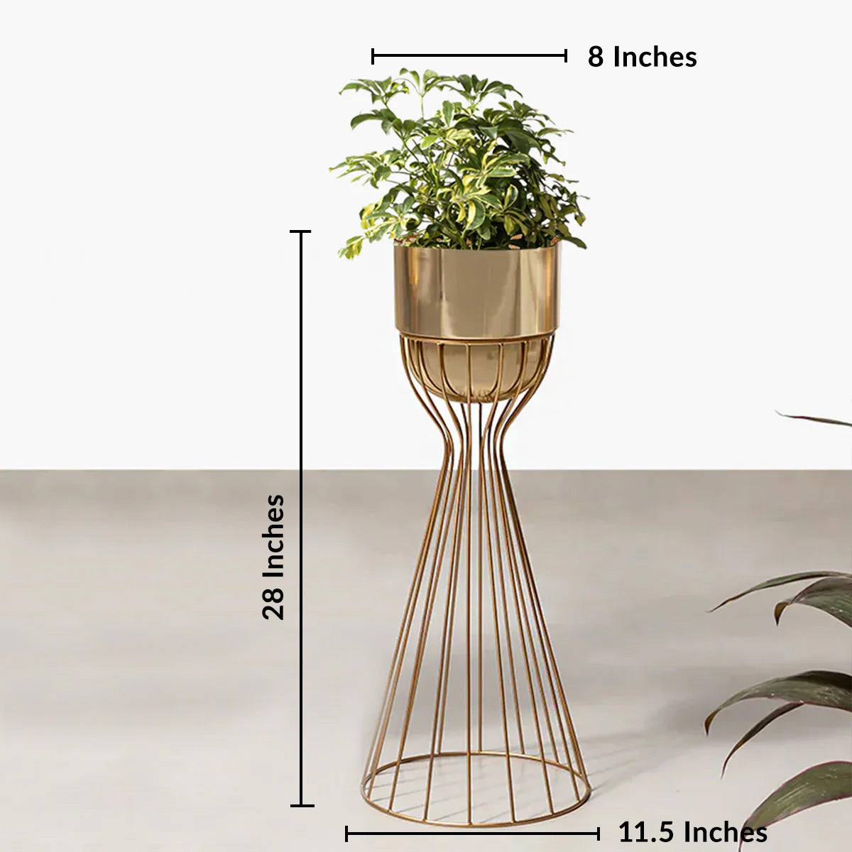 Artful Foliage Planters - Medium - Gold